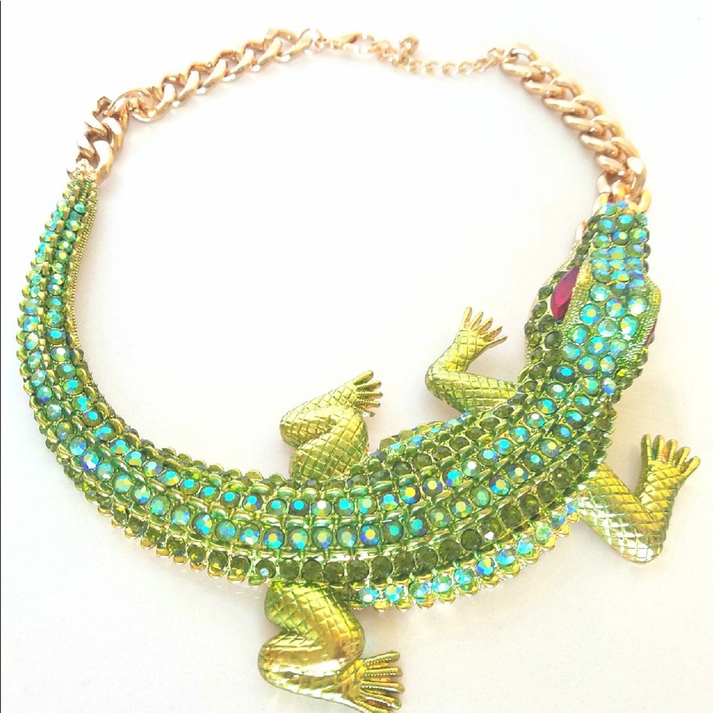 Embellished Gator Necklace