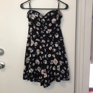 Guess Black Floral Romper
