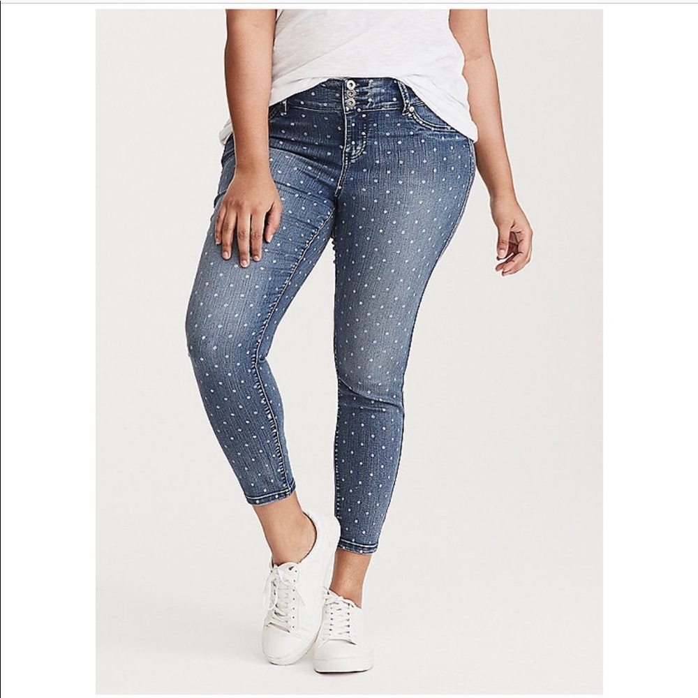 Torrid polka dot jeggings