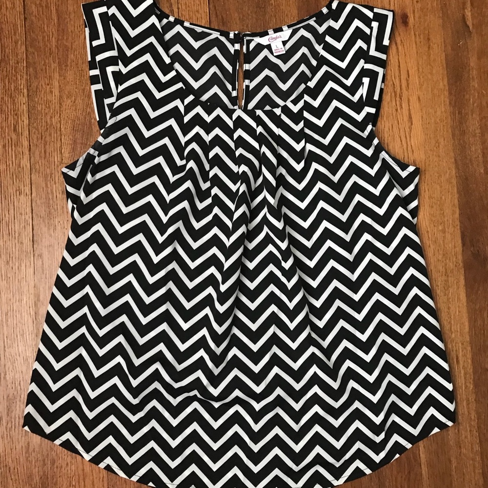 Black & White Chevron Blouse