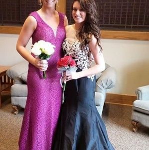 Black mermaid prom dress