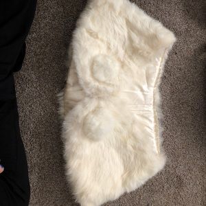 Real Fur (rabbit?) Shawl