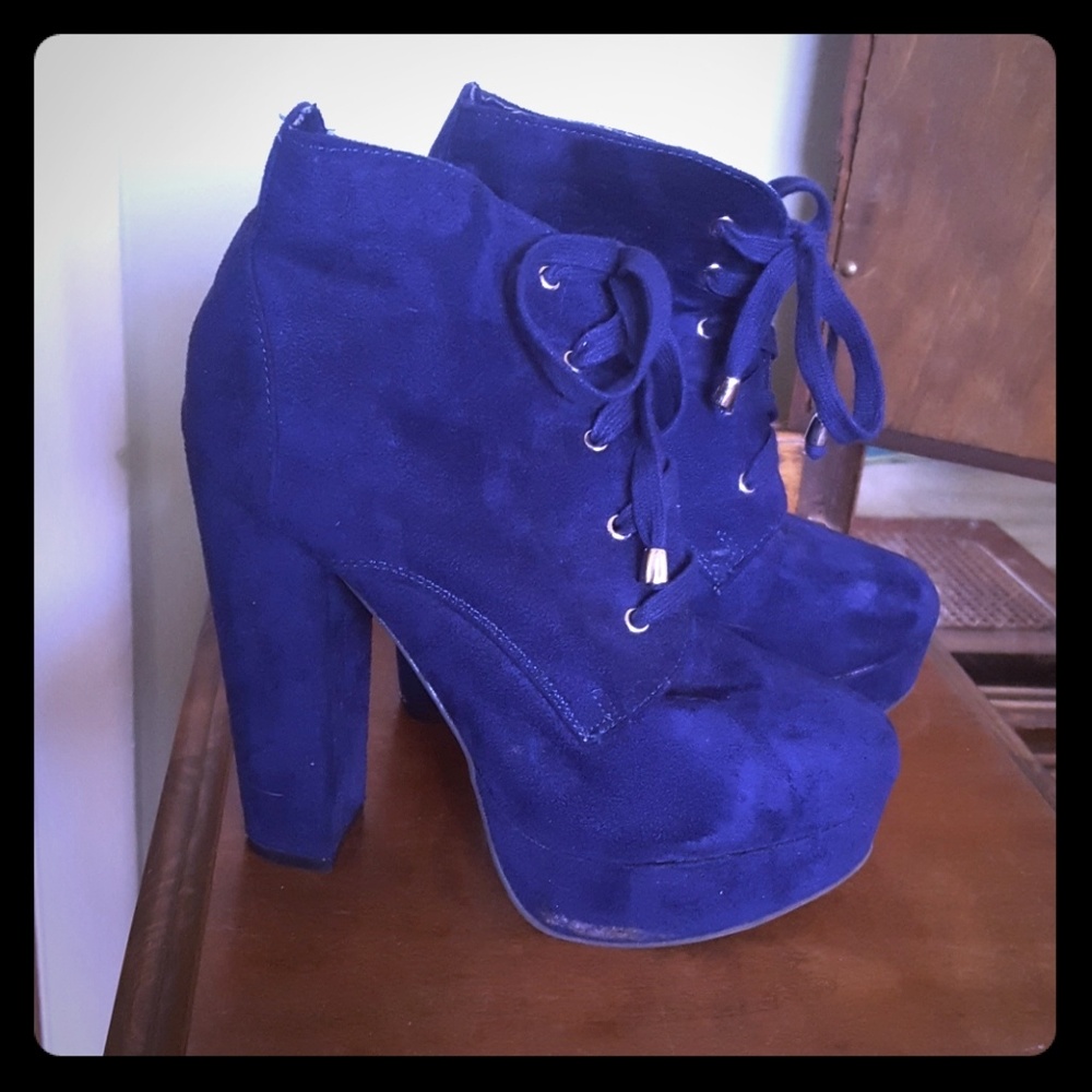 Blue (purple) Suede Shoes