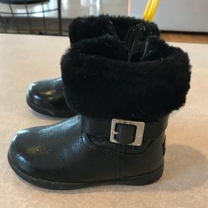 Black ugg girls boots size 7