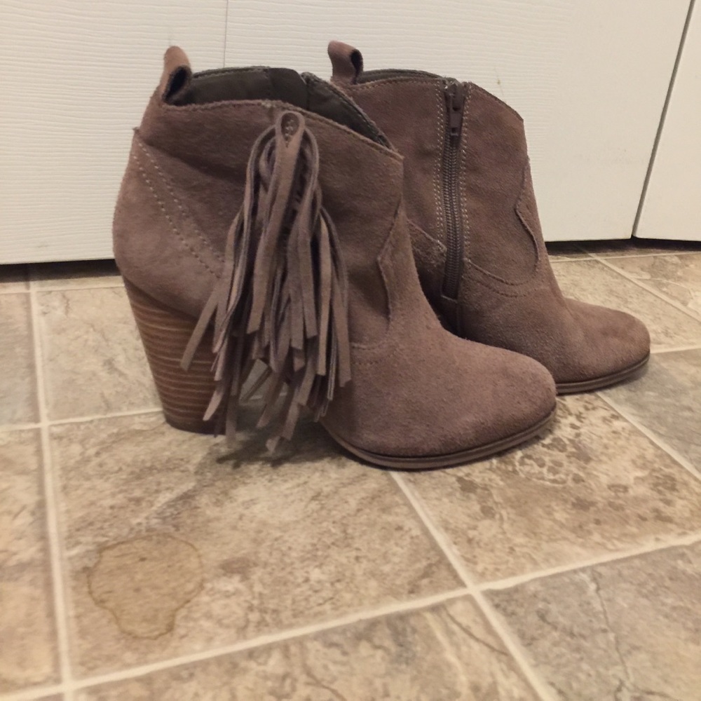 Steve Madden fringe booties