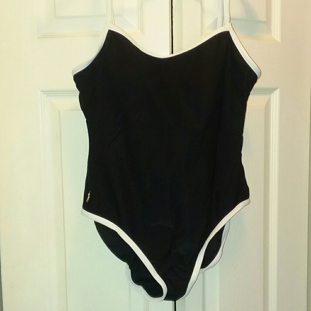 Ralph Lauren black one piece swimsuit