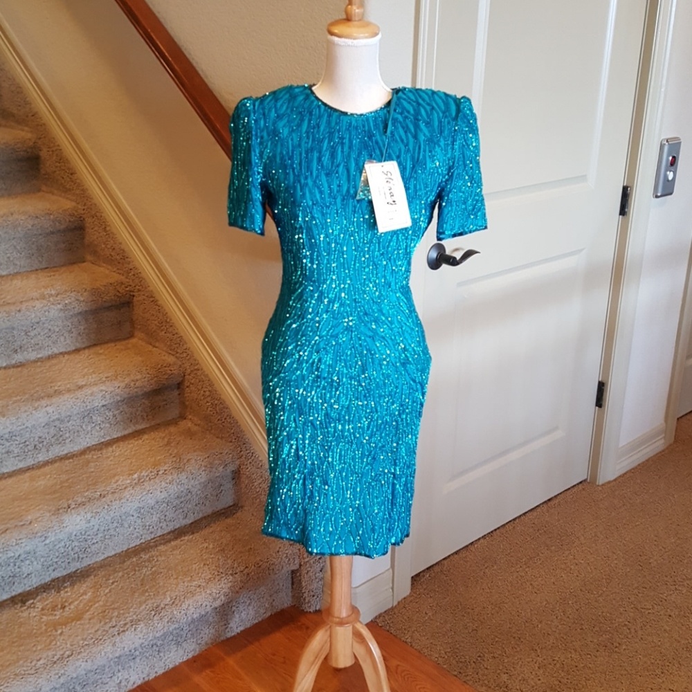 Stenay Sequin Turquoise Dress