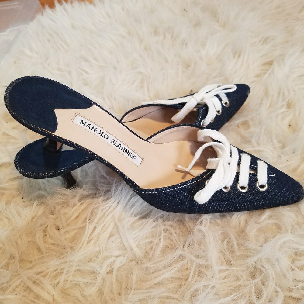 Denim Manolo Blahnik Heels