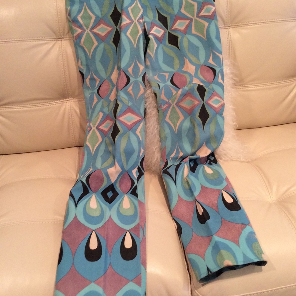 Funkadelic Print suede pants