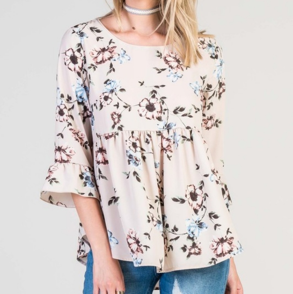 Khaki Floral Tunic