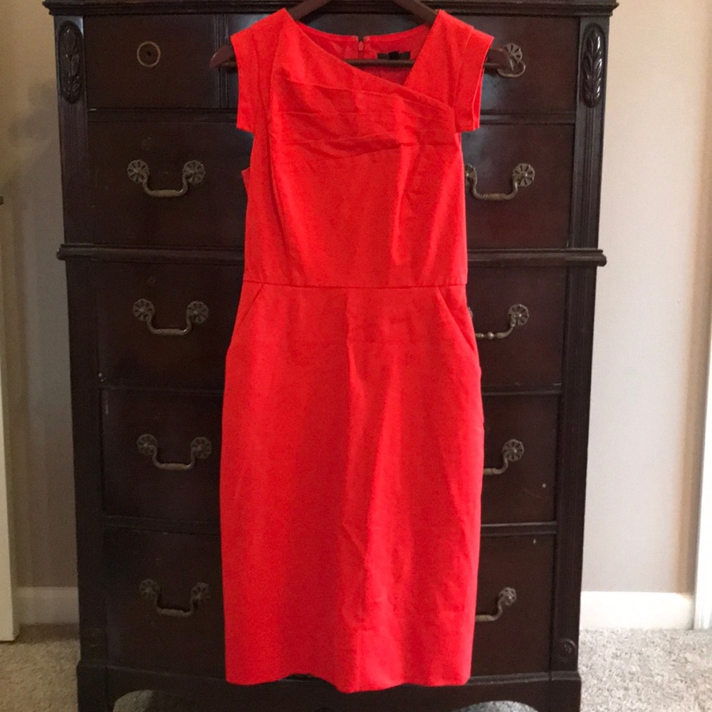 Red J. Crew dress