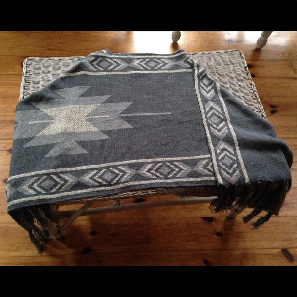 Tribal style fringe poncho