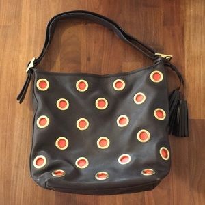 COACH Grommeted Leather Bucket Bag w Tassels