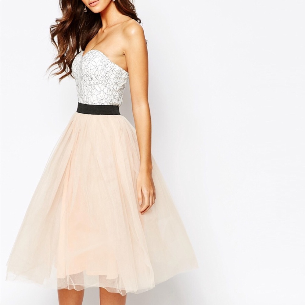 Almost new Rare London strapless tulle dress