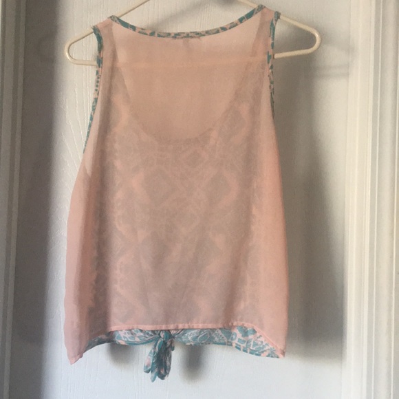 Cute Aztec Patterned Tank top with tie - Picture 2 of 5