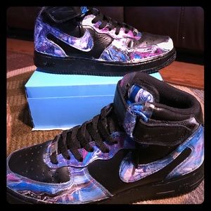 Custom tri color marble AF1’s