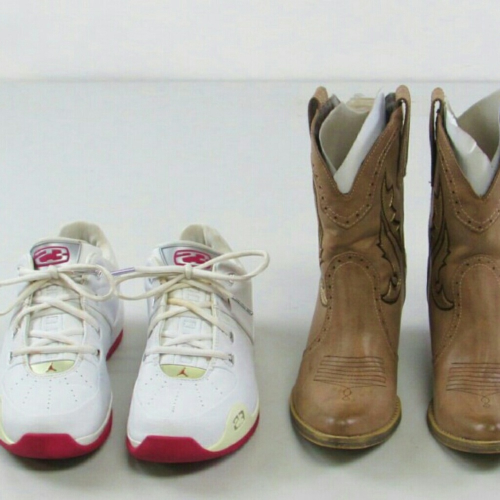 Jordan athletic shoes and Markie style boots
