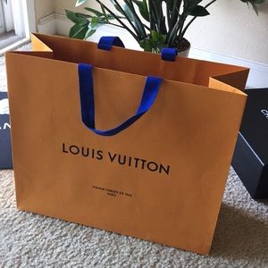 Louis Vuitton Large Bag with Blue fabric handles