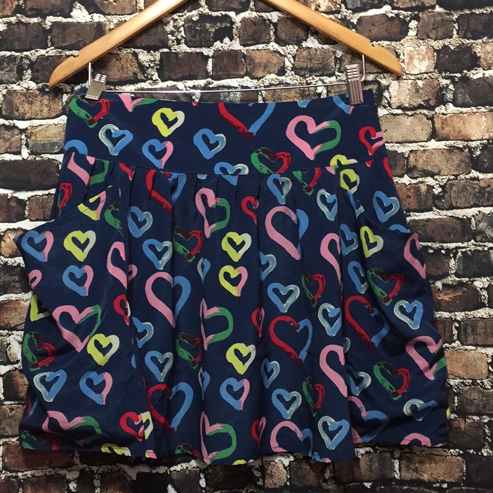 Flat Black by Pegleg NYC  heart skirt size28