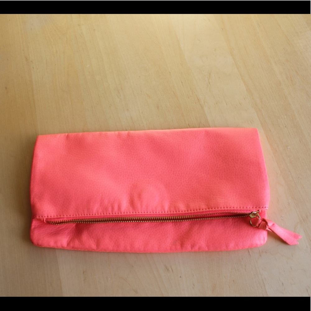 Hot pink clutch