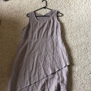 Linen mid length dress