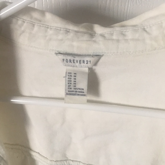 Cream white button down shirt - Picture 6 of 6