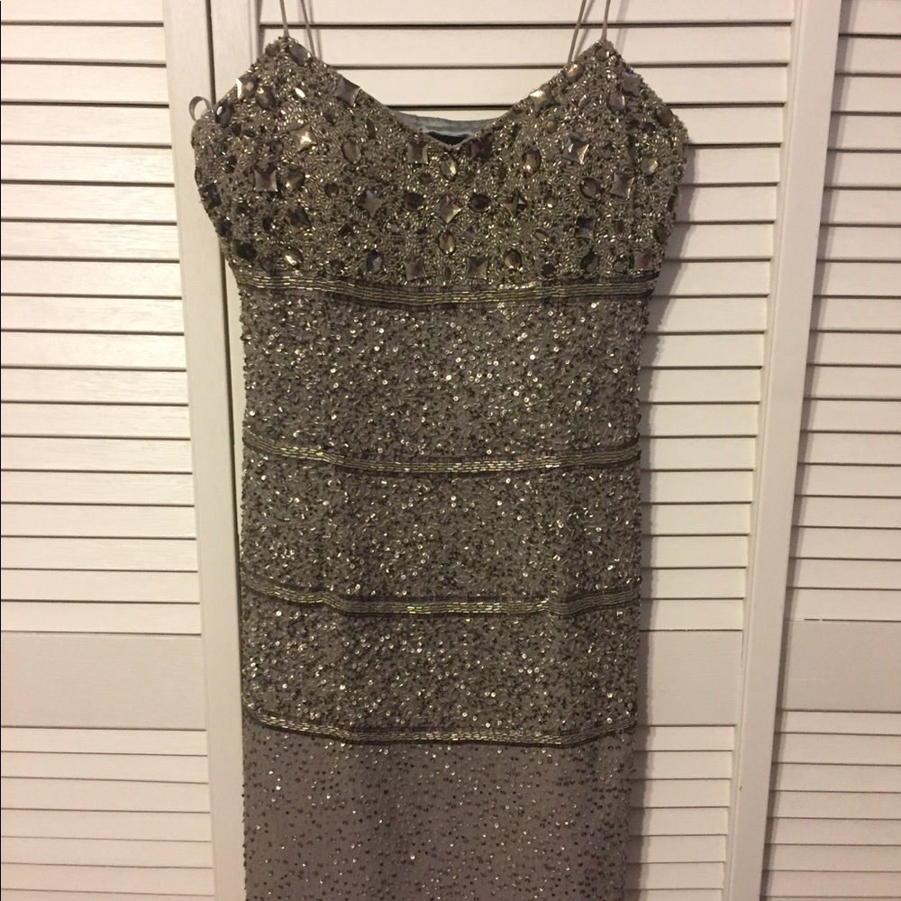 beaded cocktail dress size 4.