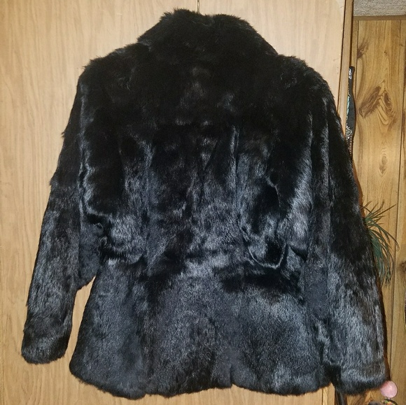 Vintage Black Fur Coat - Picture 2 of 3