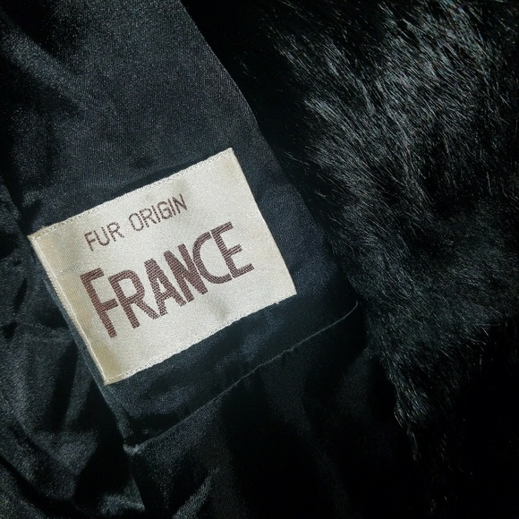 Vintage Black Fur Coat - Picture 3 of 3