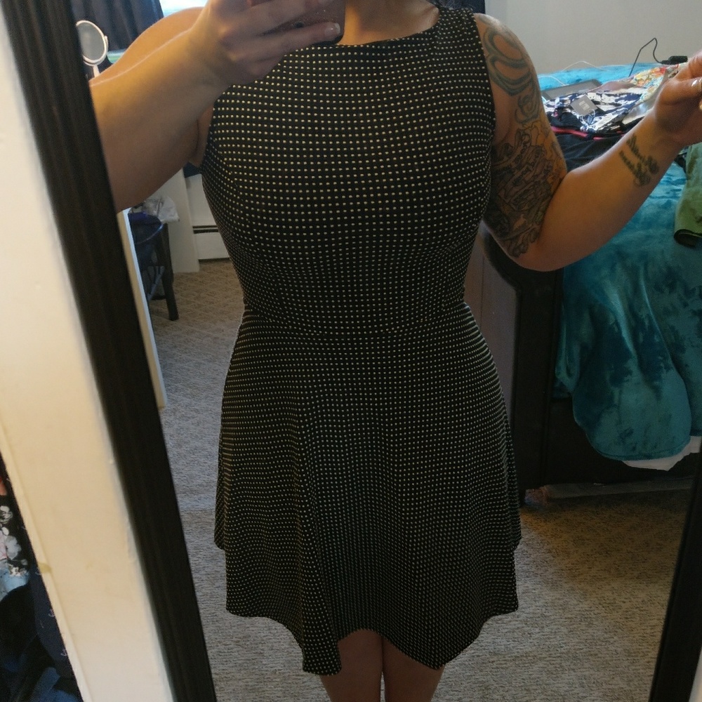 Merona  High-neck polka dot dress