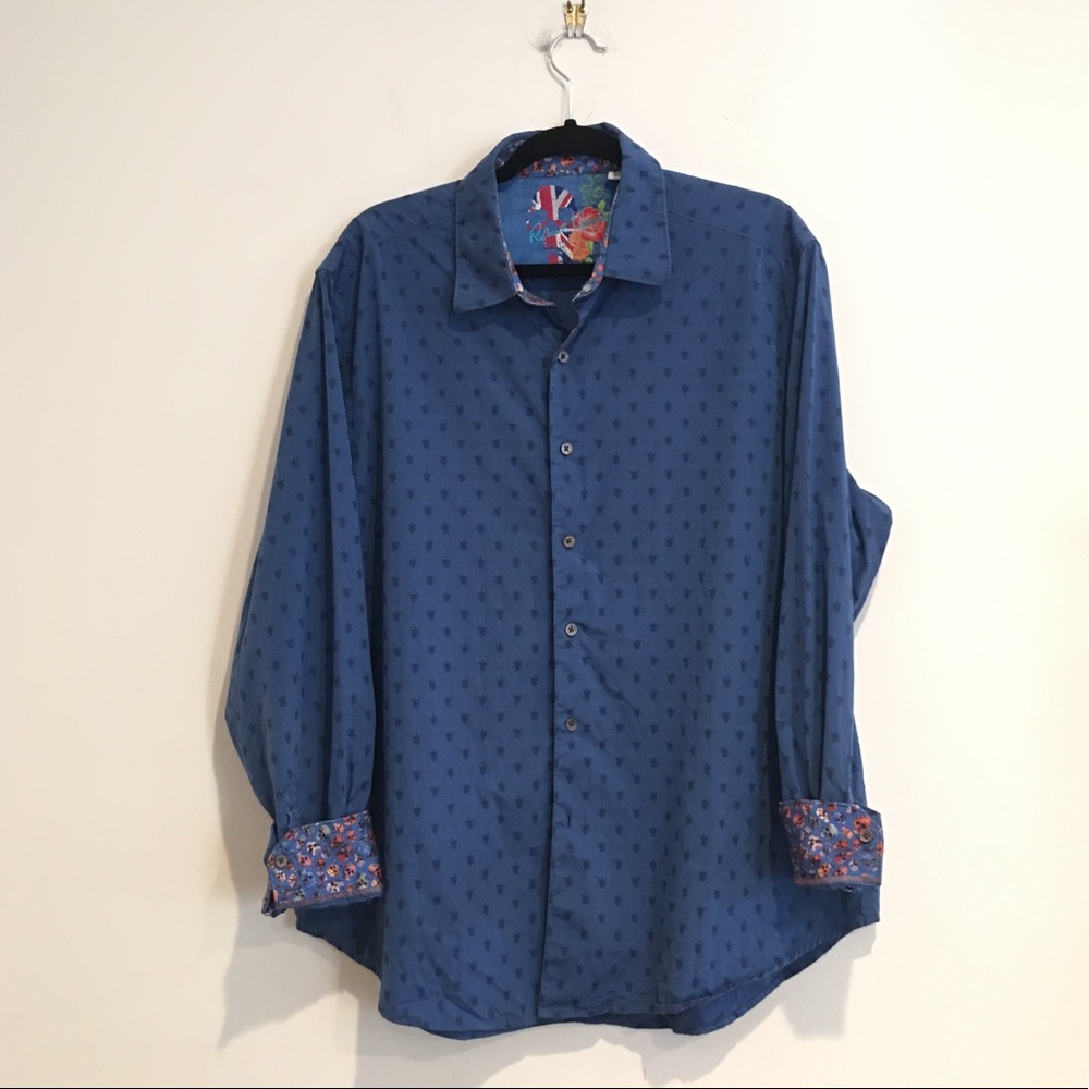 Robert Graham XL LS button down shirt skull motif