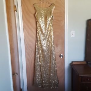 Gold Sequin Ballgown