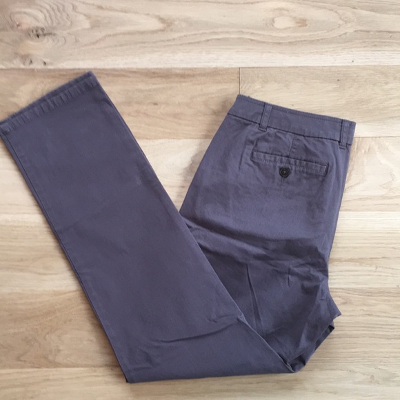 Boden Pants - Boden Grey Straight Leg Trousers 8 Long