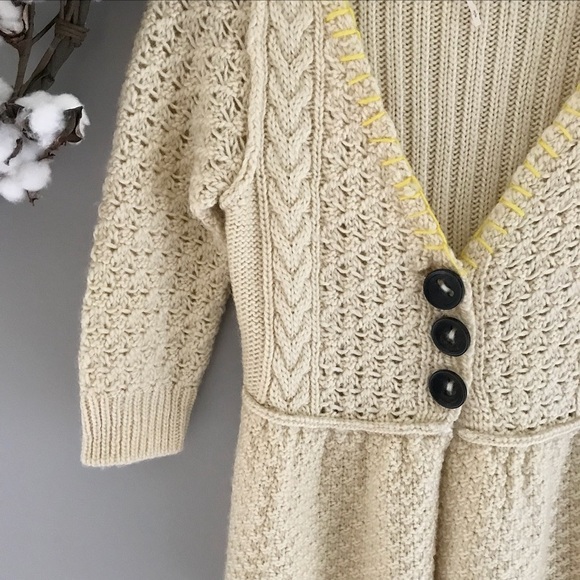 Free People Peplum Grandma Chic Button Sweater S - Picture 2 of 4