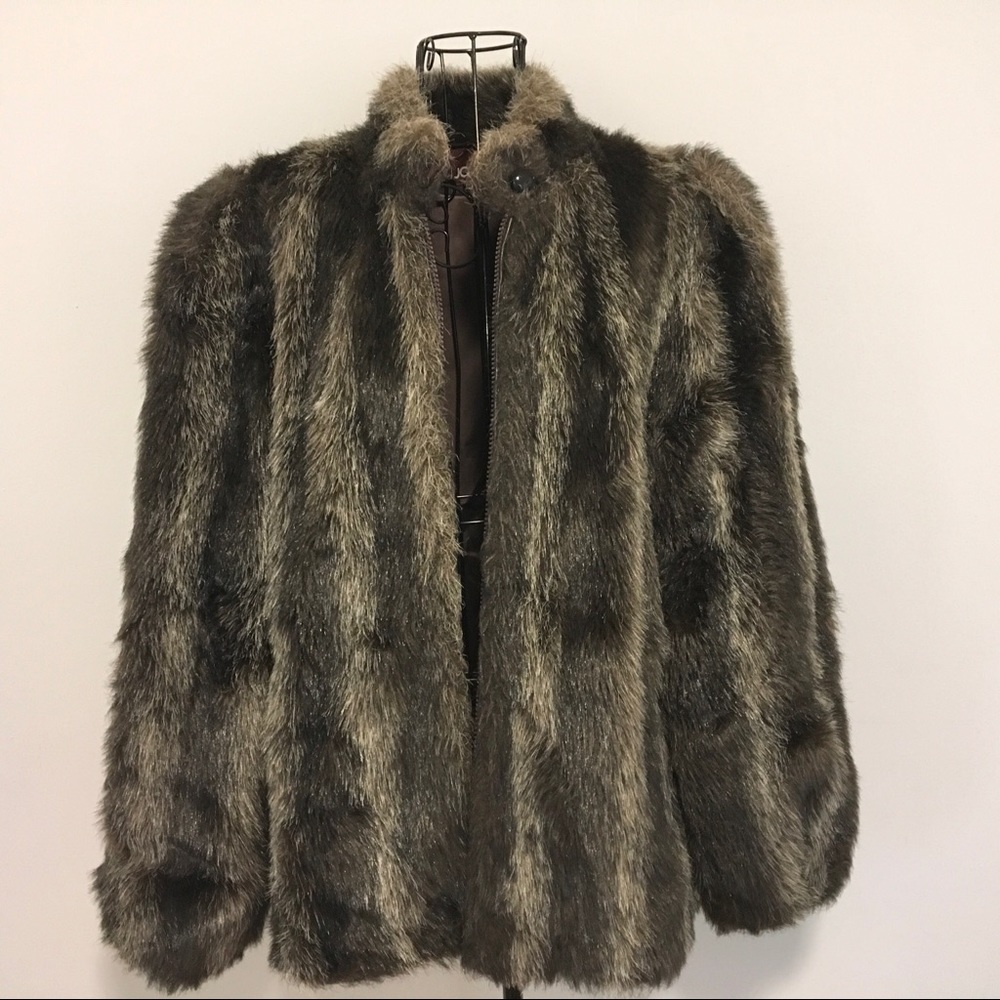 VINTAGE Jordache Faux Fur Coat