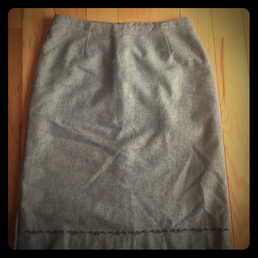 Wool pencil skirt