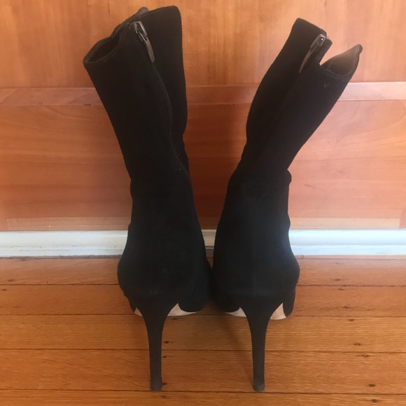 Via Spiga Black Suede ‘Felienne’ High Heel Boots - Picture 4 of 8