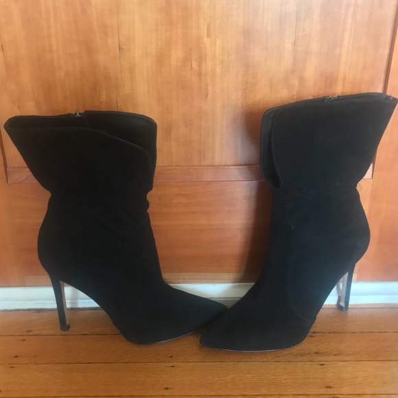 Via Spiga Black Suede ‘Felienne’ High Heel Boots - Picture 5 of 8