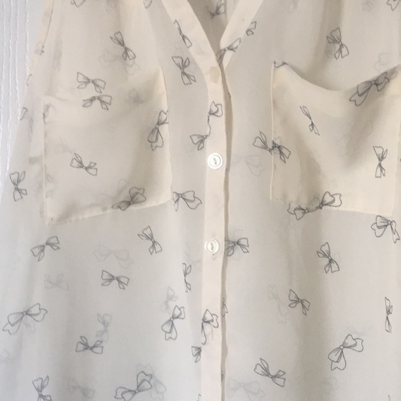 Cute sheer tank top with pattern - Picture 3 of 4