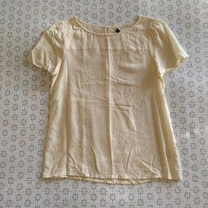J. Crew short sleeve blouse in cream
