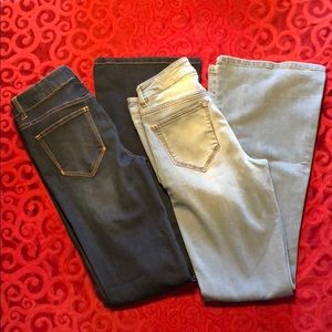 2 Charlotte Russe refuge flare jeans size 6