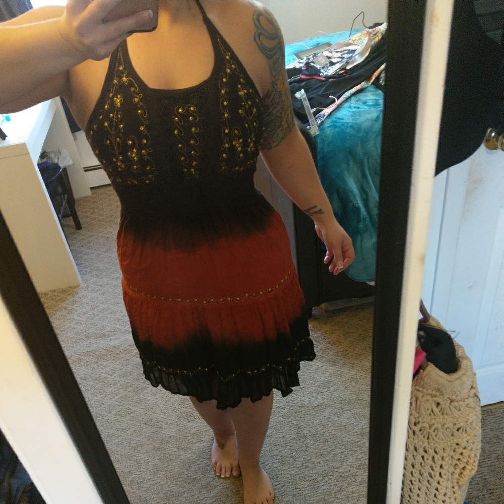 Halter handmade summer dress, one of a kind!