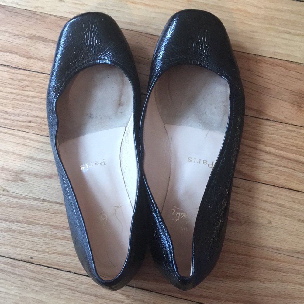 Christian Louboutin Black Patent Flats Size 6