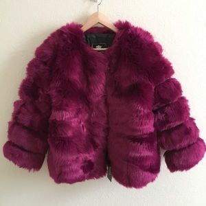 Unused with tags faux fur jacket