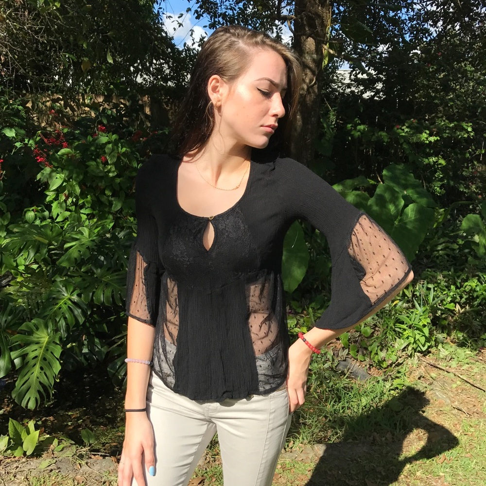 Society Girl Black Blouse
