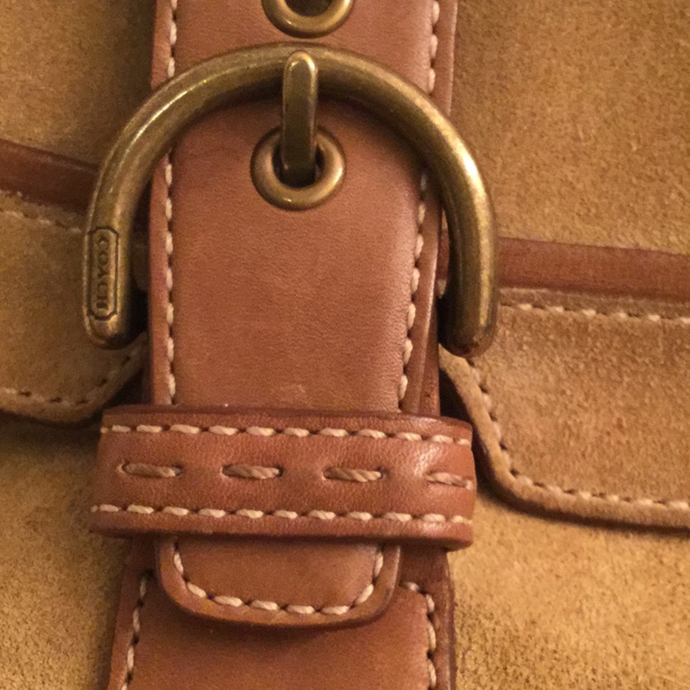 Coach Suede Satchel in Tan - Picture 3 of 7