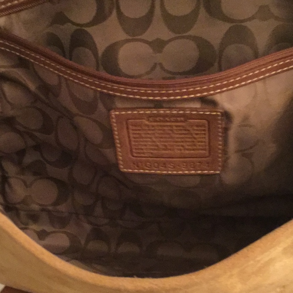 Coach Suede Satchel in Tan - Picture 5 of 7