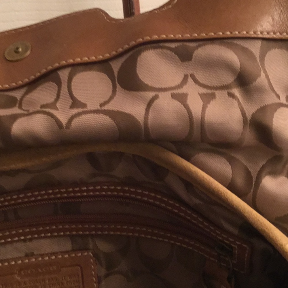 Coach Suede Satchel in Tan - Picture 6 of 7