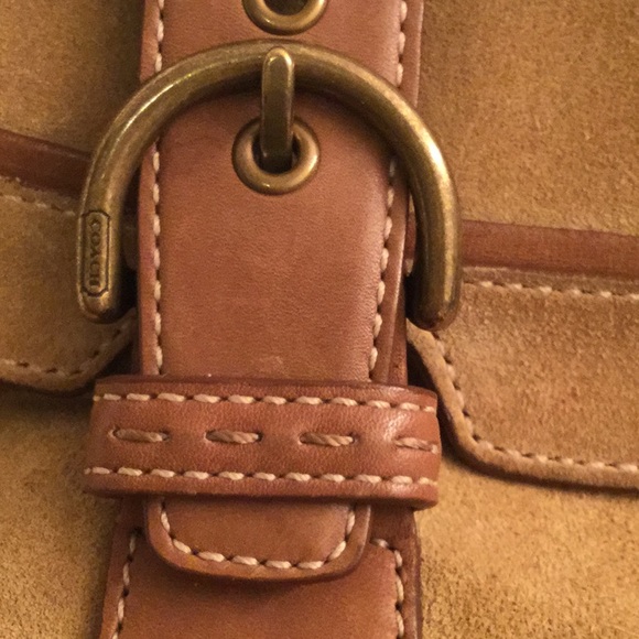 Coach Suede Satchel in Tan - Picture 3 of 7