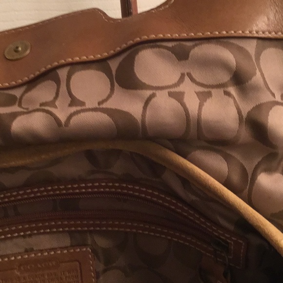 Coach Suede Satchel in Tan - Picture 6 of 7